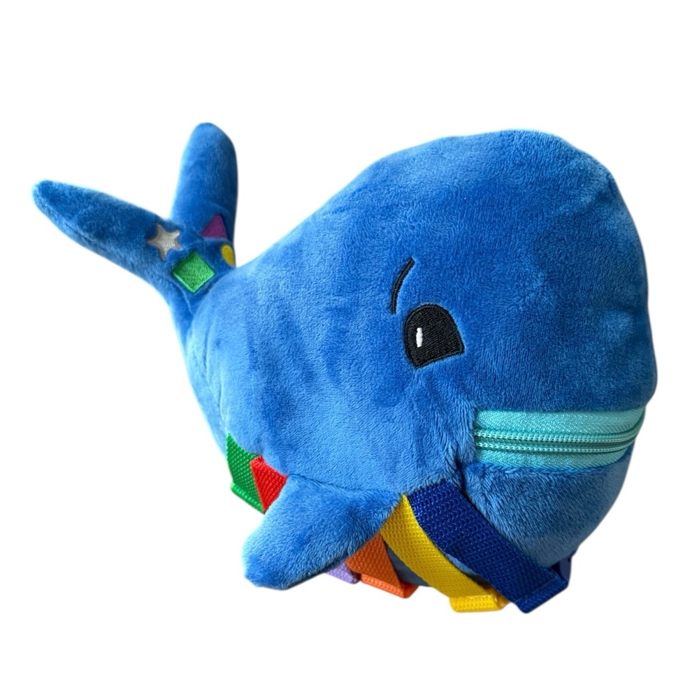 Buckle Toys Blue Plush Whale Stuffed Animal - Kids Toy - Picture 3 of 9